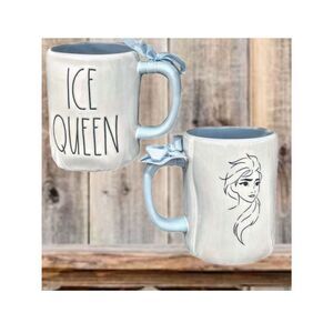 NWT Gorgeous Rae Dunn ICE QUEEN Elsa Blue & White Glossy Ceramic Frozen Mug